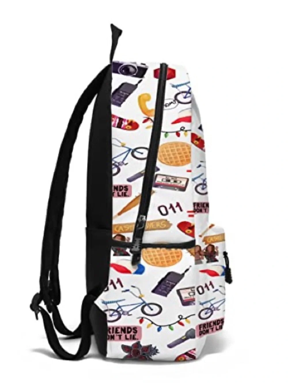 Friends Don't Lie White Graphic Backpack - Women